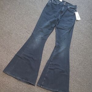 7 For All Mankind Dark Blue Flare Jeans